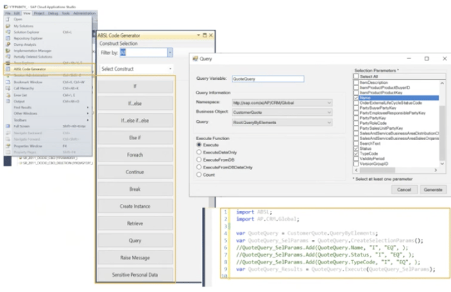 C4C Release 2011 | ABSL Code Generator | IBsolution