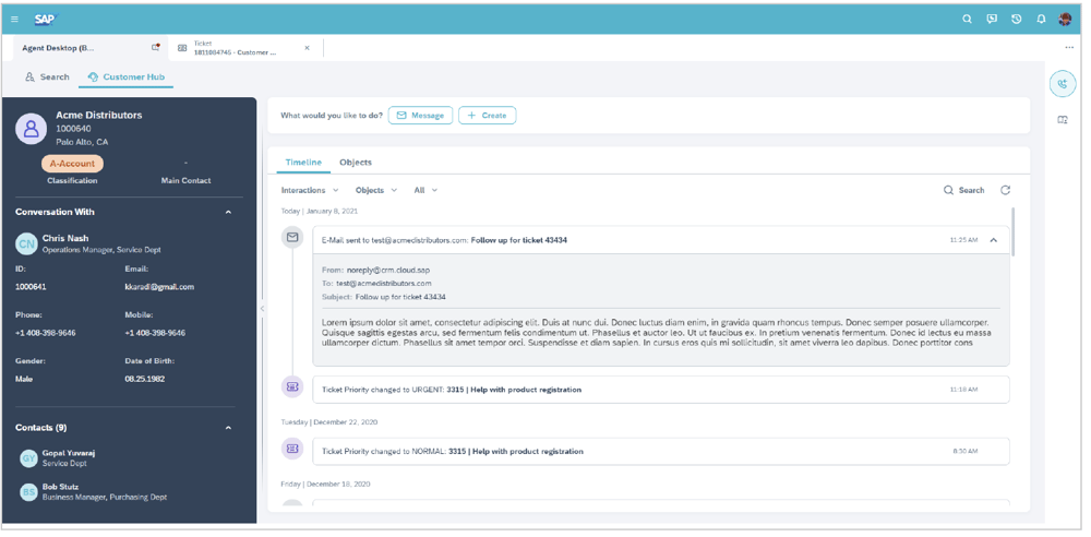C4C Release 2102 | Agent Desktop | Interaktionen | IBsolution
