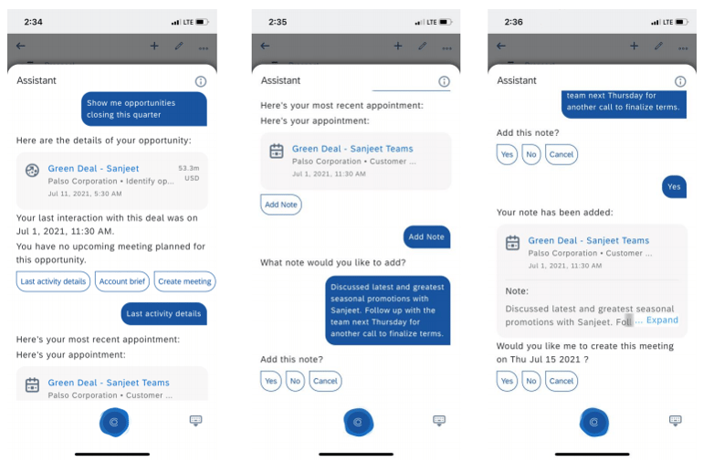 C4C Release 2108 | Sales Assistant Chatbot | IBsolution