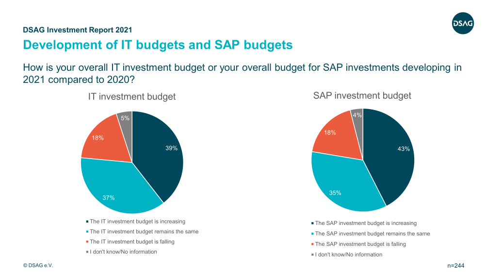 DSAG Investment Report 2021 | Investment budgets | IBsolution