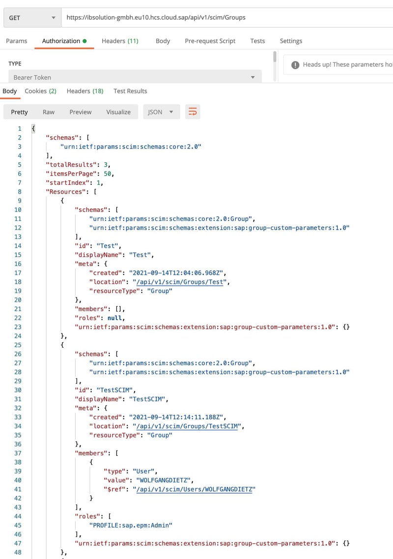 Groups-API aufrufen-web