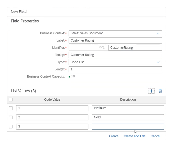 Create sales orders with Fiori App | Field Properties