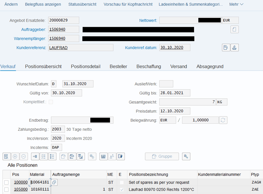 Piller | Service | Angebot in SAP S/4HANA | IBsolution