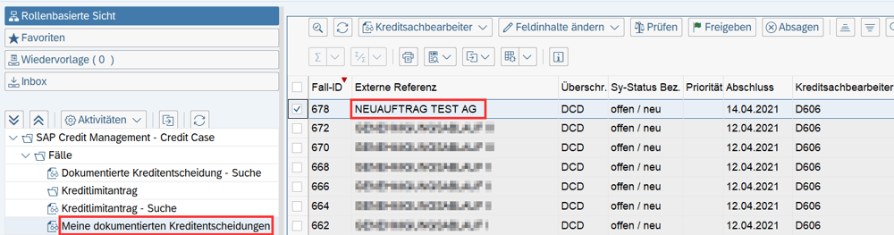 SAP Credit Management Dokumentierte Kreditentscheidungen IBsolution