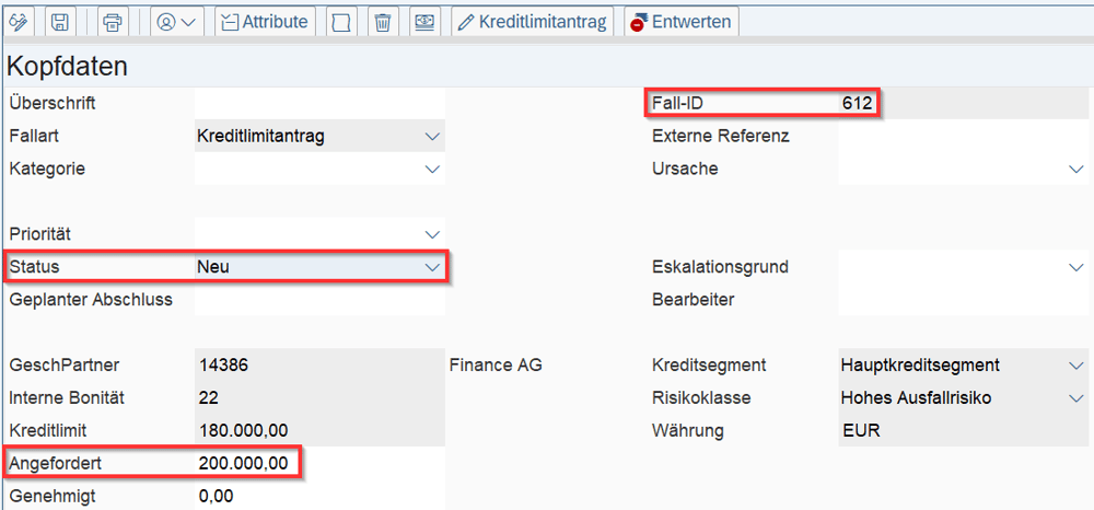 SAP Credit Management Erstellung Kreditlimitantrag IBsolution