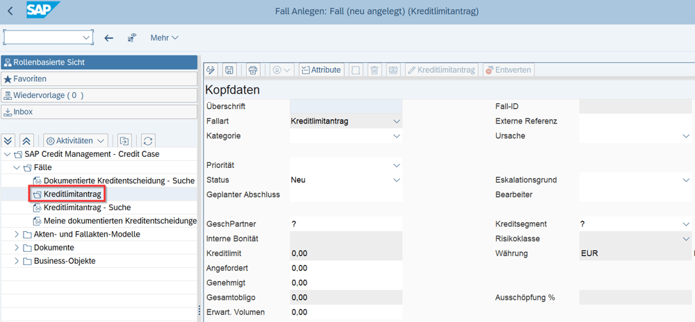 SAP Credit Management Kreditlimitantrag IBsolution