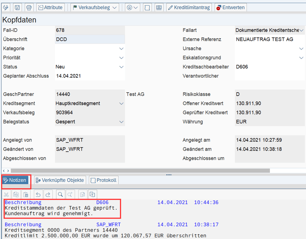 SAP Credit Management Notizen IBsolution