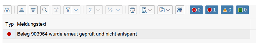 SAP Credit Management Warnmeldung erneute Pruefung IBsolution