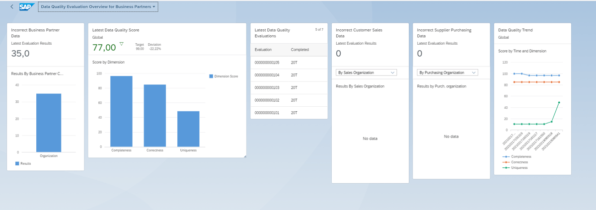 Screenshot Data Quality IBsolution