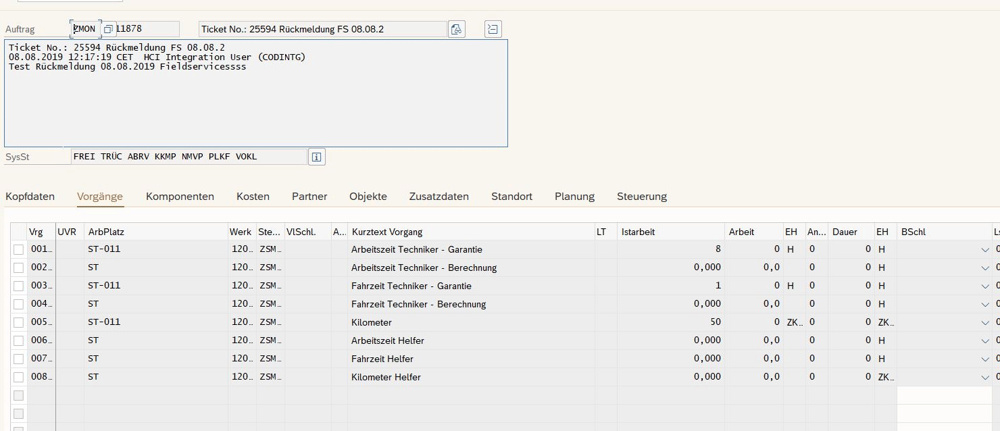 KACO Screenshot Abrechnung ERP IBsolution