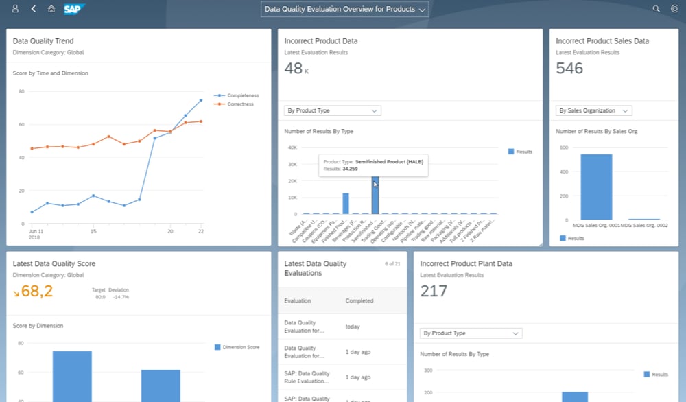 SAP MDG Data Quality Management Dashboard IBsolution