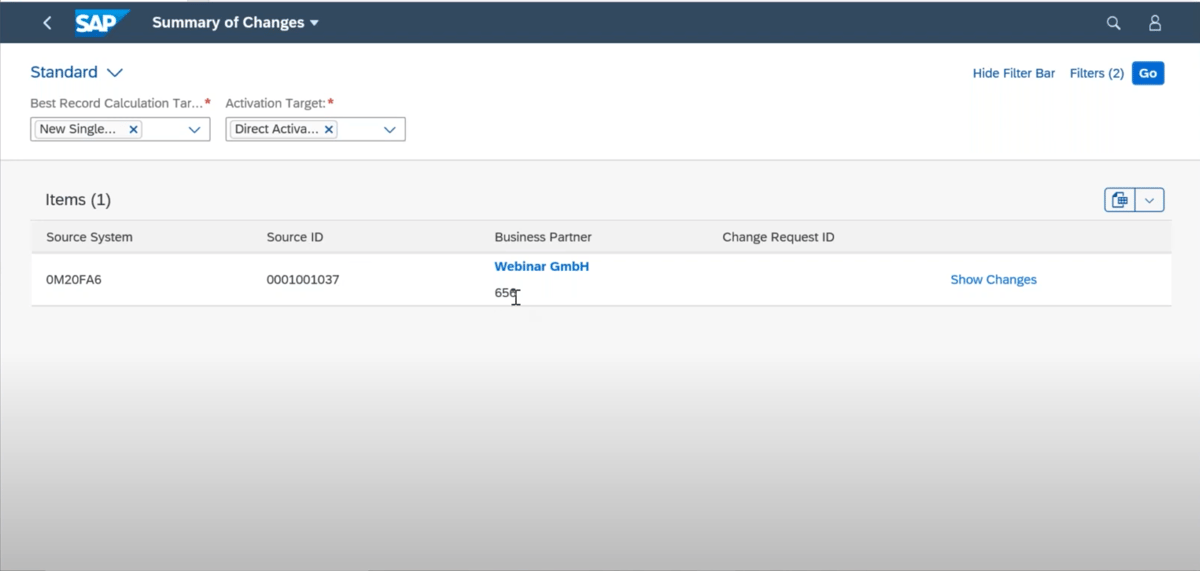 Business Partner is created in SAP MDG 01