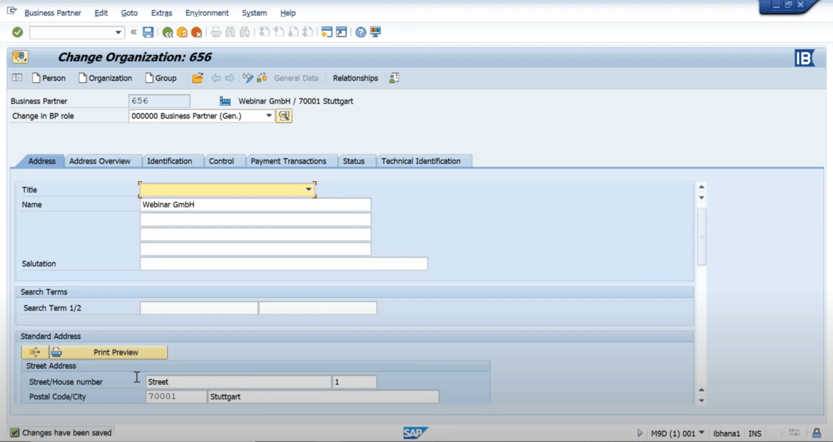Business Partner is created in SAP MDG 02