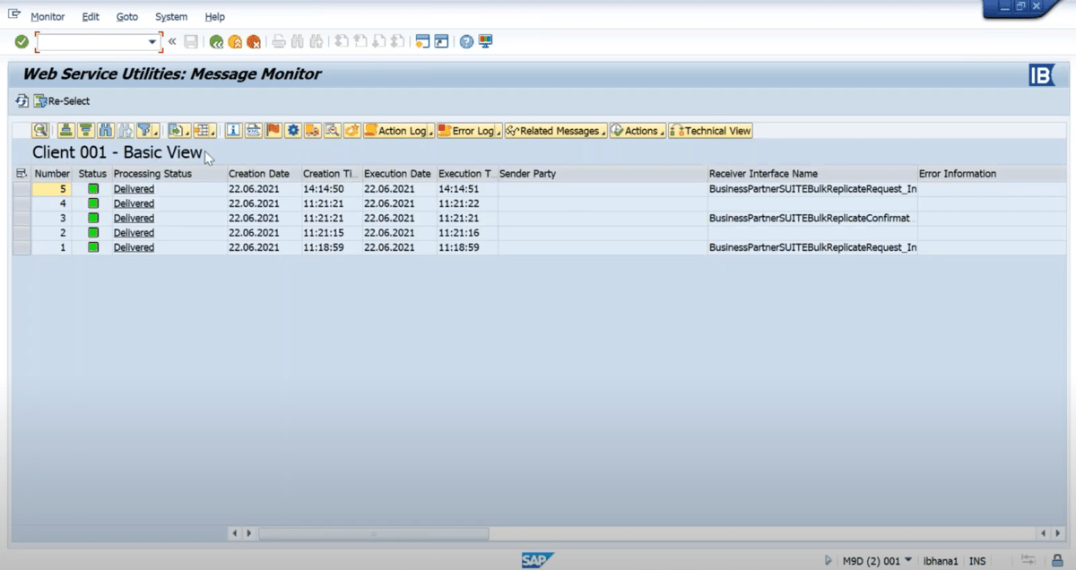Data is sent via SOA services to SAP MDG 02