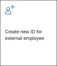 Create new ID for external employee rand