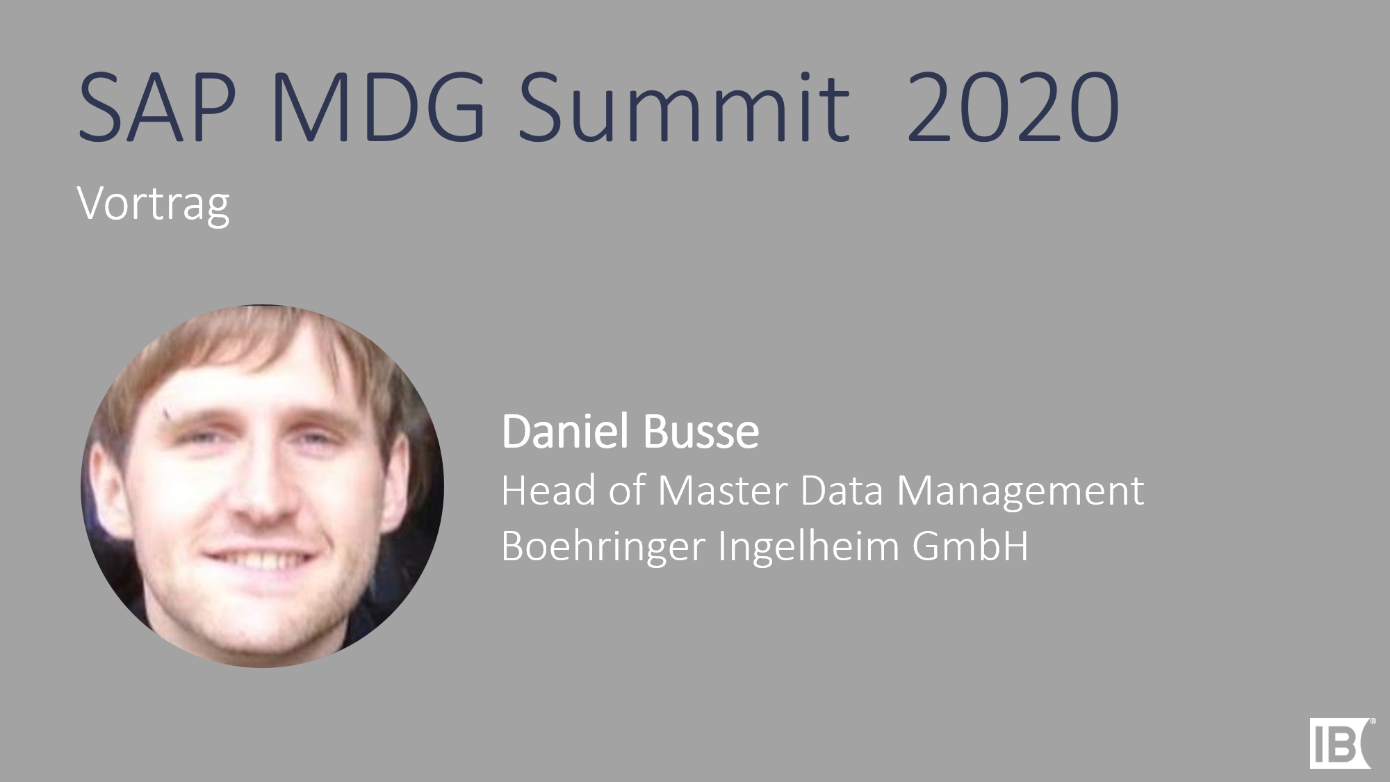 Vortrag Daniel Busse MDG Summit