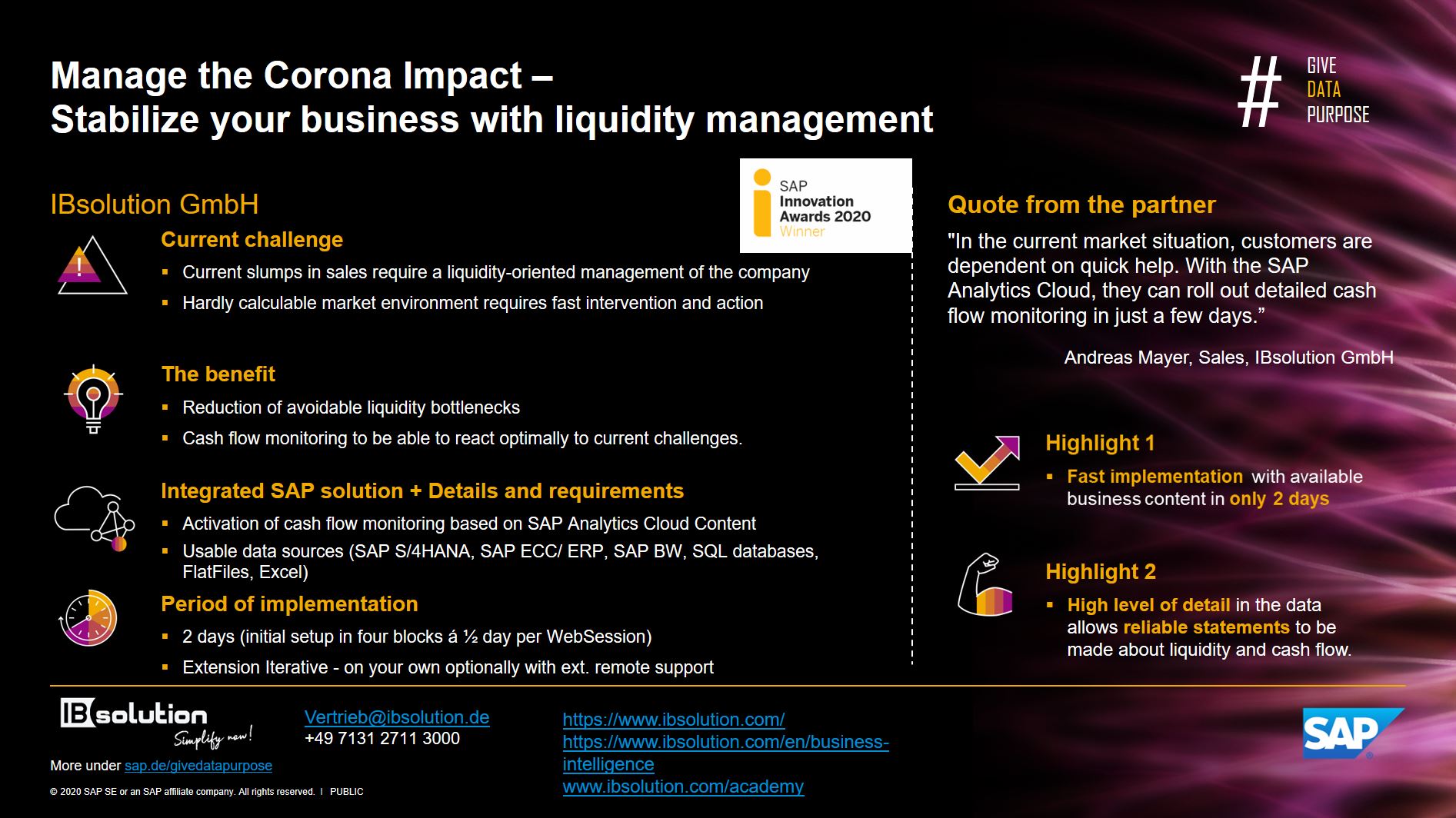 IBsolution Liquidity Monitoring